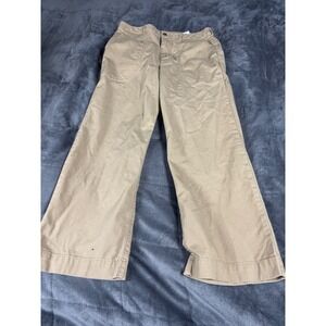 Patagonia Womens Organic Cotton Wide Leg Crop Pants Khaki Tan Size 8 5339‎